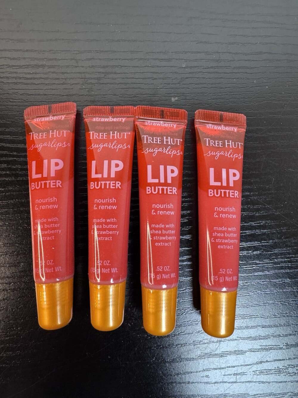 4X Tree Hut Sugarlips Strawberry Lip Butter 0.52 Oz Each
